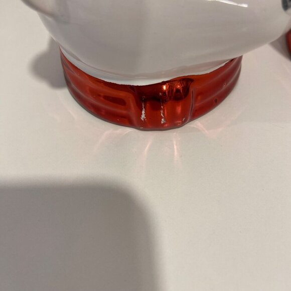 Christmas Polar Bear Ceramic candle holders With Santa Hat Lids or small candy j - Picture 10 of 16